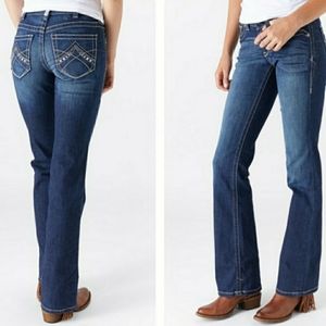 Ariat mid rise ladies boot cut real riding jeans